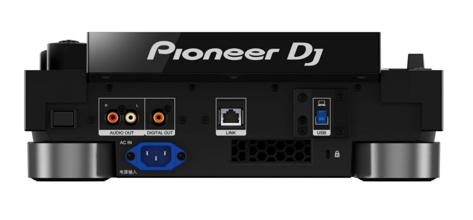 cdj 3000 mds patec muechen mieten dj veranstaltungstechnik rückseite ansicht anschluss